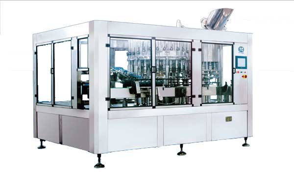 drinking water packing machine - automatic bottle rinsing filling 